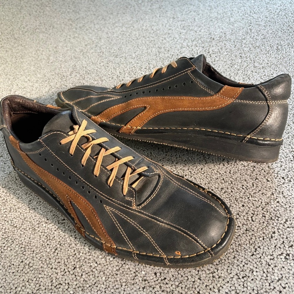 Vtg Bed Stu The Next Step Men 12 Leather Shoes Black FIJI Y2K Romania Sneakers